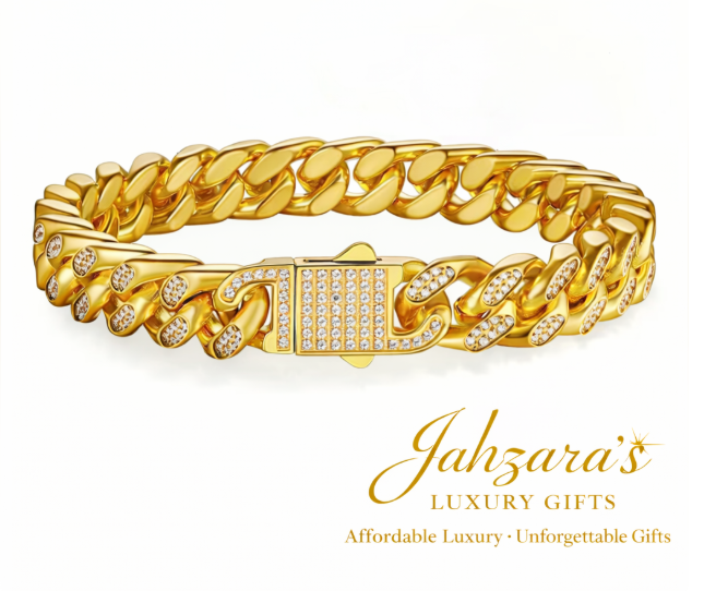 Iced-Out Cuban Link Bracelet - CZ Diamond Clasp