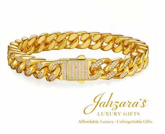 Iced-Out Cuban Link Bracelet - CZ Diamond Clasp