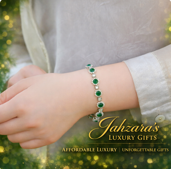 Emerald Green Tennis Bracelet - 925 Sterling Silver Platinum Plated