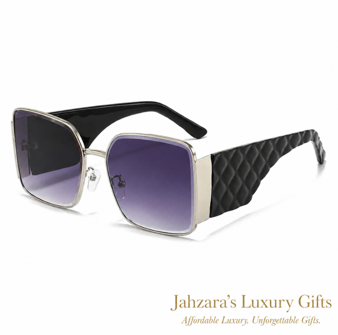 Quilted Arm Luxury Square Sunglasses — Gold Hardware | 6 Colorways | Unisex