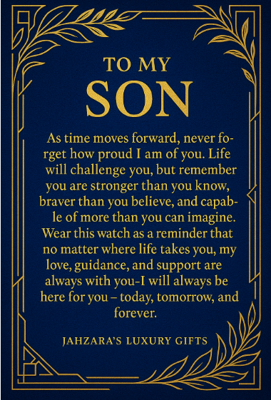 To My Son – Legacy Chronograph Watch | A Timeless Gift of Love