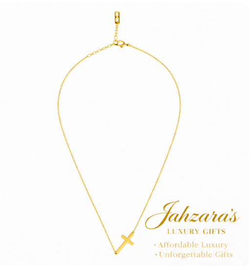14K Gold Plated Cross Lariat Necklace - Boldly You