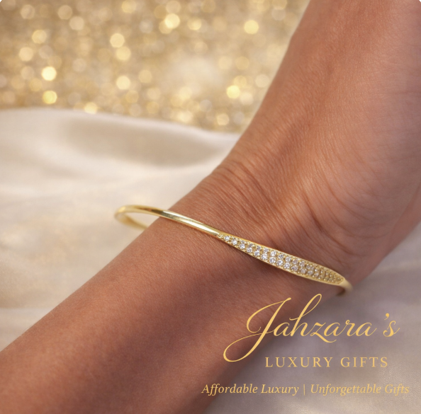 Handcrafted Gold Textured Bangle Bracelet - California Made