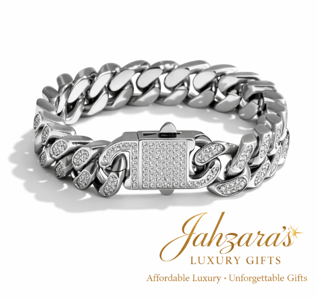 Iced-Out Cuban Link Bracelet - CZ Diamond Clasp