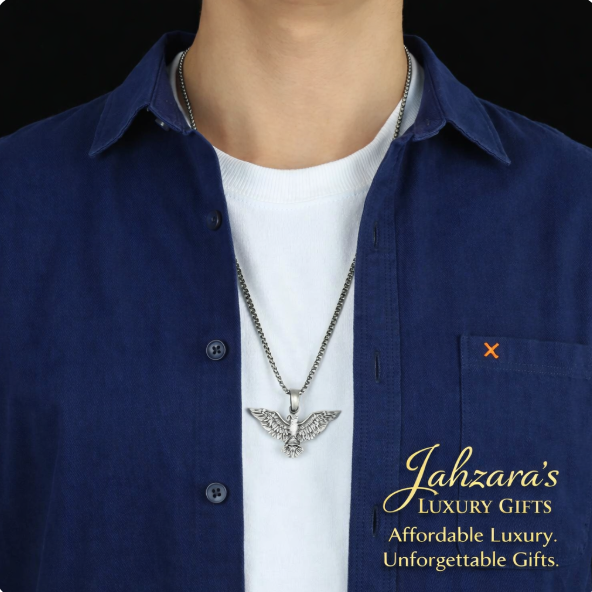 Retro Eagle Pendant Necklace | Titanium Steel | Men's Luxury Statement Jewelry