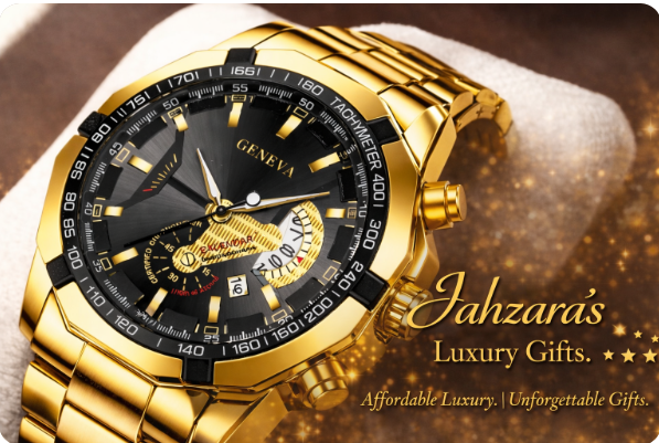 Luxury Classic Gold Watch | Black Dial Chronograph Africa Map Men's Watch