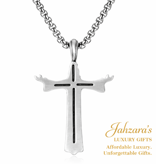 Retro Cross Pendant Necklace | Stainless Steel | Unisex Luxury Faith Jewelry