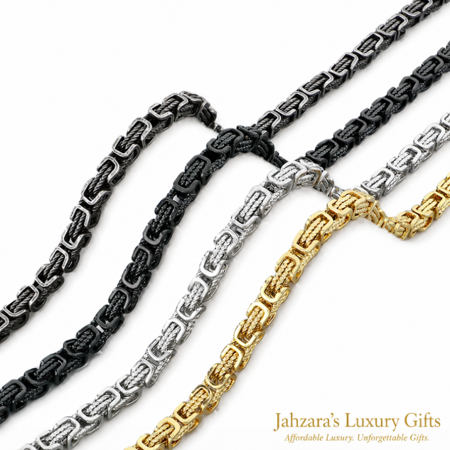 Emperor Chain Necklace — Ion Plated Stainless Steel | Black, Silver & Gold