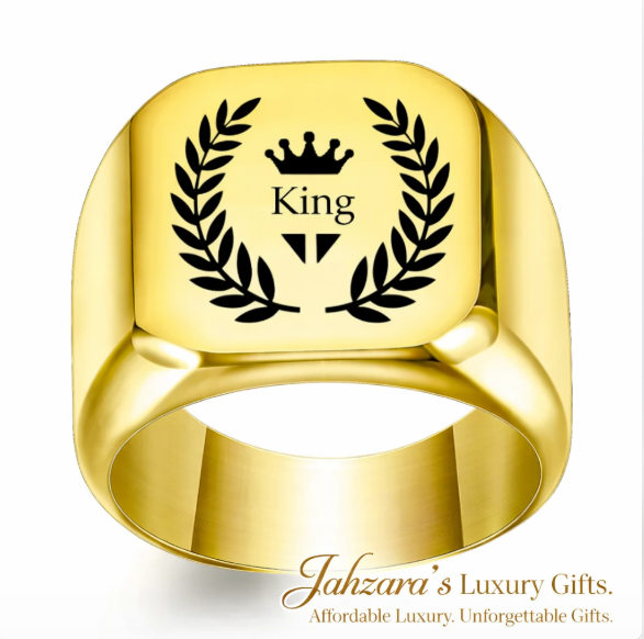 King Crown Signet Ring — Titanium Steel | Gold, Silver, Black & Blue
