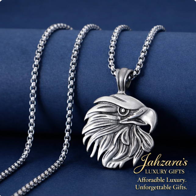 Eagle Head Pendant Necklace | Titanium Steel | Men's Luxury Statement Jewelry