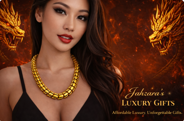 Gold Dragon Statement Chain Necklace | 18K Gold-Plated | Power & Protection