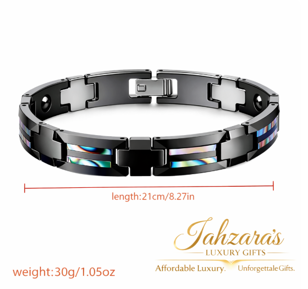 Abalone Shell Cross Bracelet | Faith, Wellness & Natural Luxury