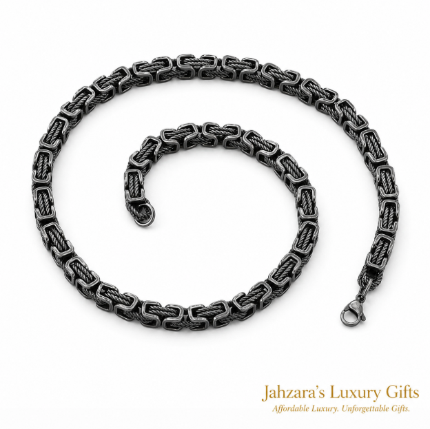 Emperor Chain Necklace — Ion Plated Stainless Steel | Black, Silver & Gold