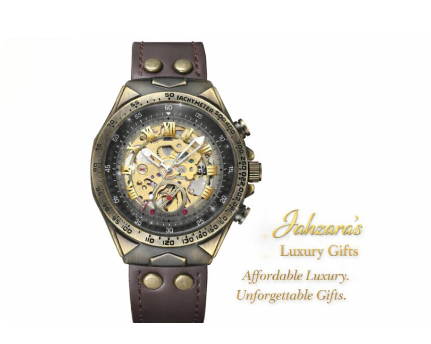 Vintage Mechanical Skeleton Watch | Bronze Automatic Men's Watch