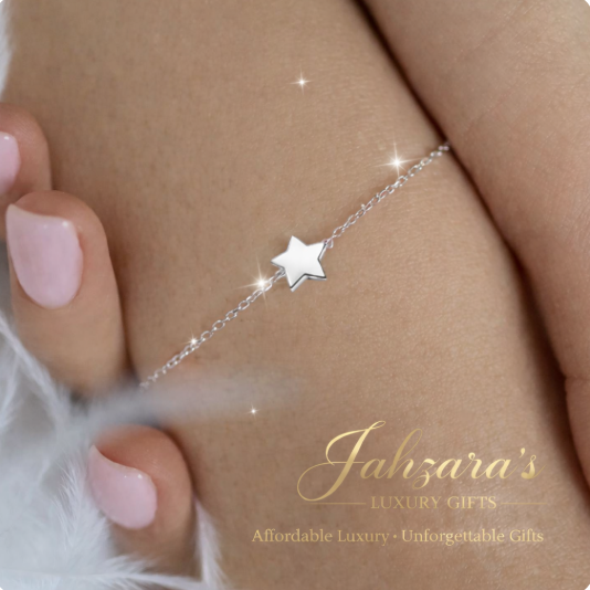 JAHZARA'S Sterling Silver Star Bracelet - Minimalist Elegance