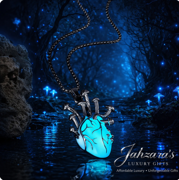 Luminous Anatomical Heart Pendant Necklace — Glow in the Dark