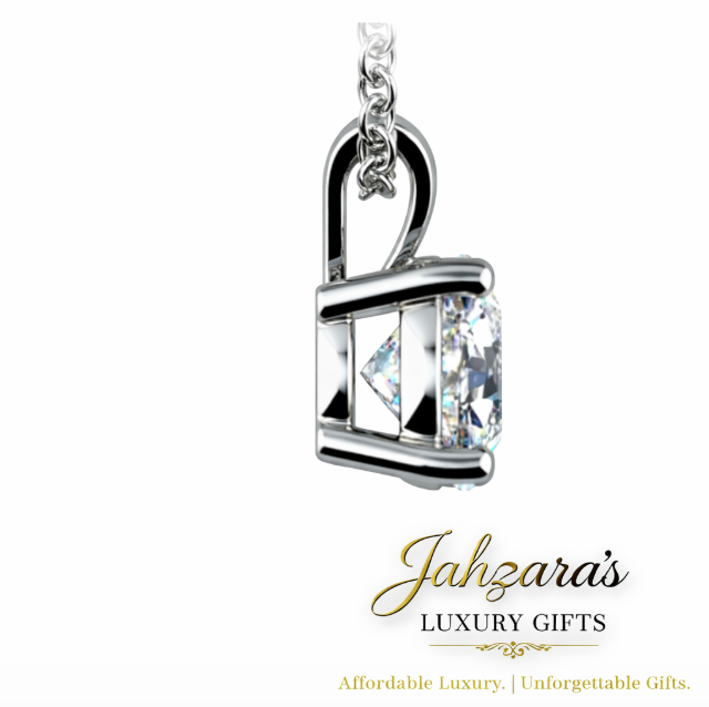 Lab Grown Diamond Solitaire Pendant — 0.5 & 0.75 Ctw | 14K White & Yellow Gold | AGI Certified