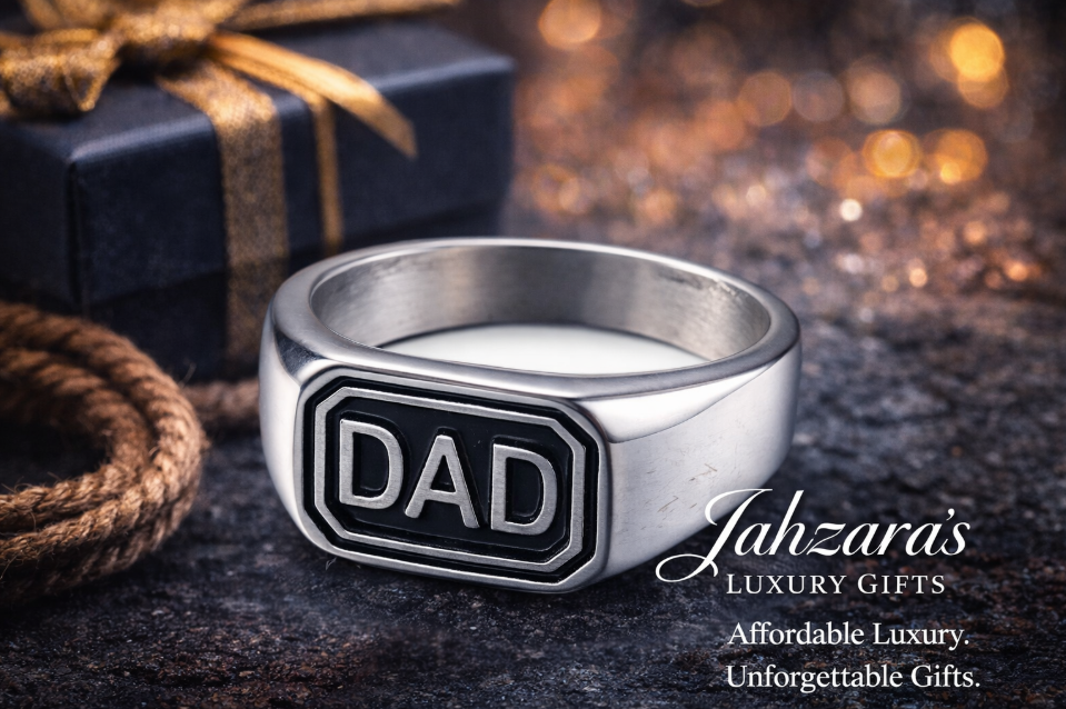 Men's DAD Signet Ring — Stainless Steel | The Ring That Honors Every Father