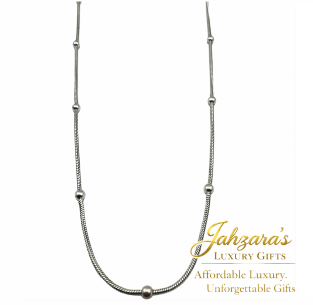 Beaded Snake Chain Necklace - Gold or Silver | Minimalist Luxury Jewelry