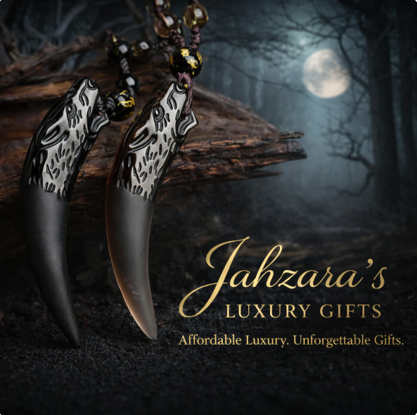 Wolf Fang Pendant Necklace | Natural Obsidian | Unisex Luxury Spiritual Jewelry