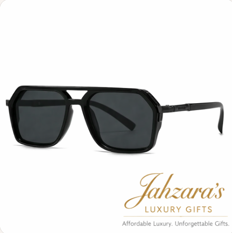 Luxe Polygon Aviator Sunglasses | Men's & Women's Square Frame | Gold Accent | UV Protection