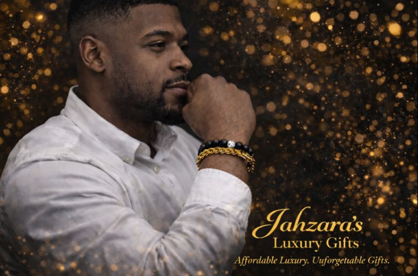 Gold & Black Stone Bracelet – Men's Luxury