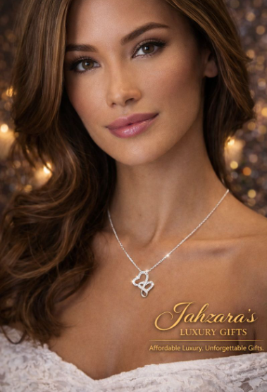 To My Daughter - Heart-to-Heart Necklace (14K White Gold)