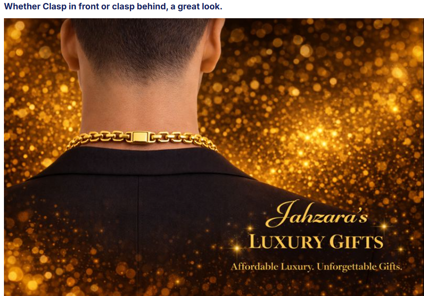 18K Gold Geometric Statement Chain | 304 Stainless Steel | Bold Men's Jewelry