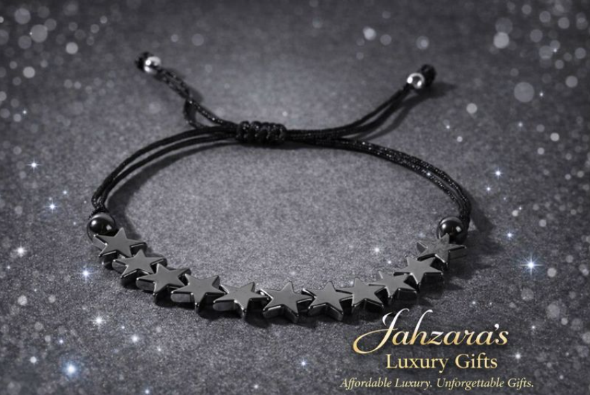 Punk Star Drawstring Bracelet – Black Iron Ore