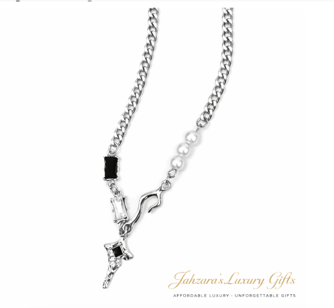 Zircon Galaxy Star Chain Necklace | Titanium Steel | Unisex Luxury Jewelry