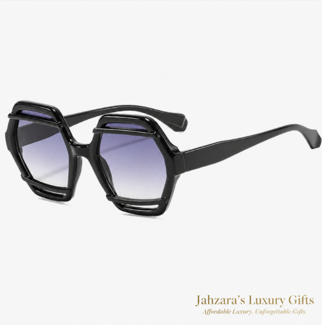 Oversized Hexagon Sunglasses — Bold Geometric Frames for Women