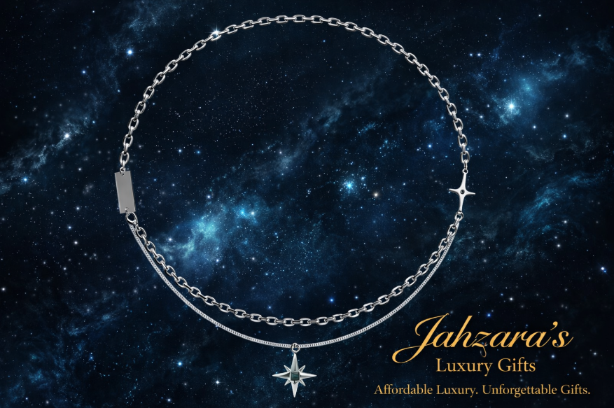 Double Layer Stacked Star Necklace Set — Titanium Steel | Unisex
