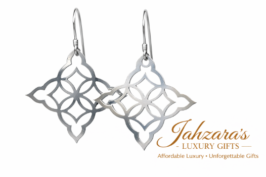 Moorish Diamond Earrings in Stainless Steel