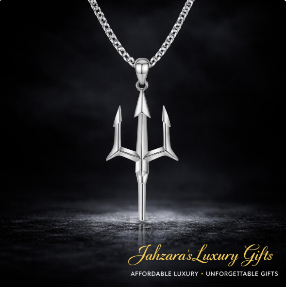 Trident Pendant Necklace — Stainless Steel with Chain
