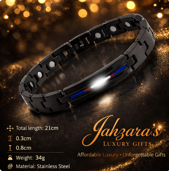 Magnetic Therapy Bracelet - 304 Stainless Steel Geometric Design