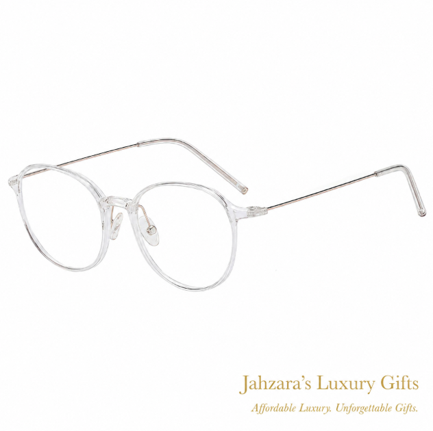 Slim Round Metal Temple Optical Glasses — IG-Style Luxury Frames for Women