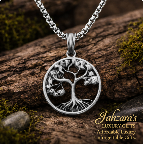 Tree of Life Pendant Necklace | Stainless Steel | Unisex Luxury Spiritual Jewelry