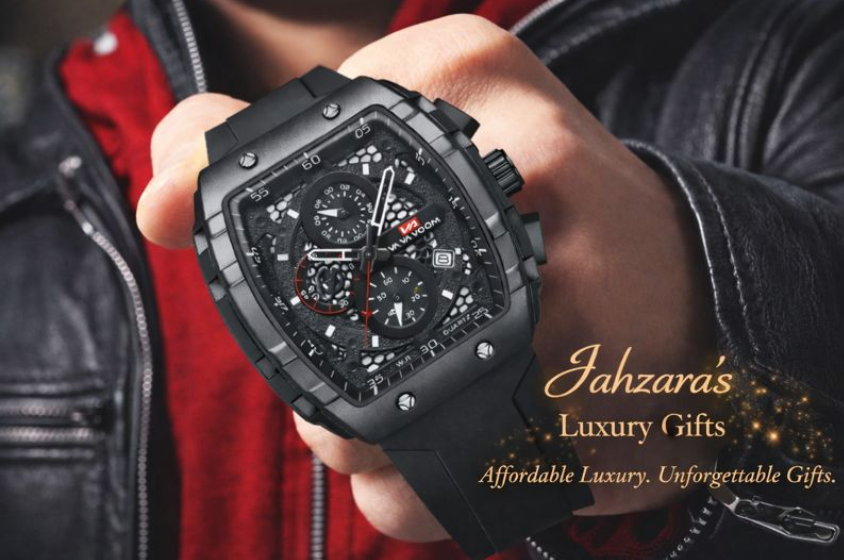 Black Modern Square Dial Business Watch | Calendar Quartz Men's Watch