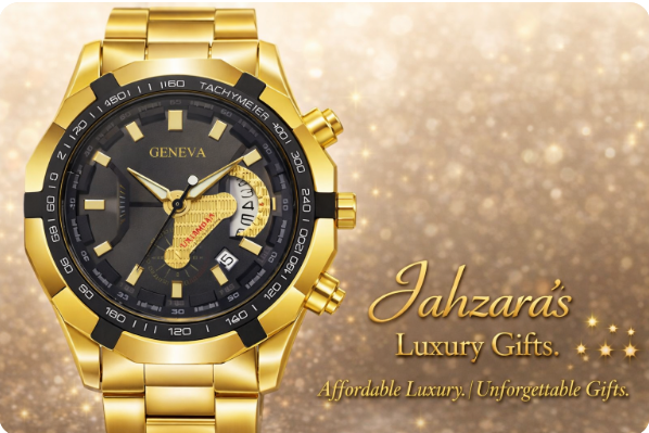 Luxury Classic Gold Watch | Black Dial Chronograph Africa Map Men's Watch