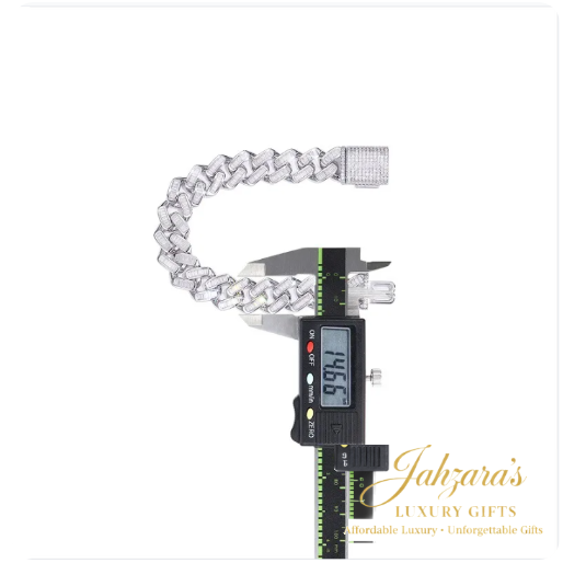 Iced Out Moissanite Cuban Link Bracelet - 925 Sterling Silver | GRA Certified Premium