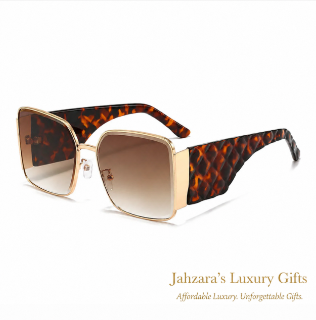 Quilted Arm Luxury Square Sunglasses — Gold Hardware | 6 Colorways | Unisex