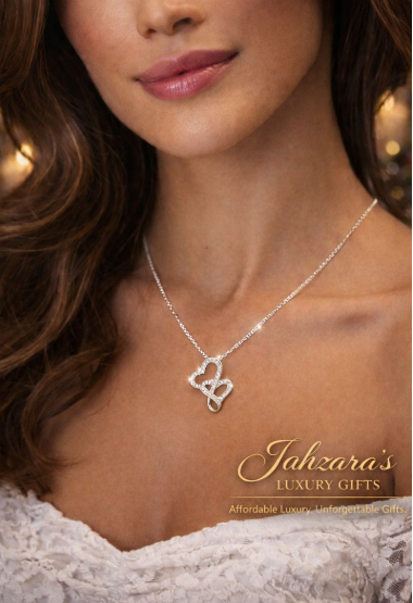 To My Daughter - Heart-to-Heart Necklace (14K White Gold)