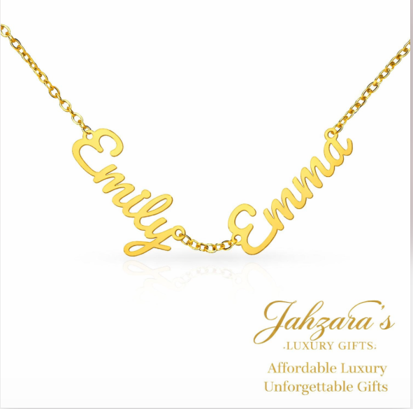 Personalized Multi-Name Necklace | Custom Cursive Script | Luxury Gift Box
