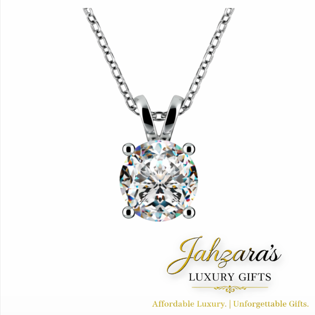 Lab Grown Diamond Solitaire Pendant — 0.5 & 0.75 Ctw | 14K White & Yellow Gold | AGI Certified