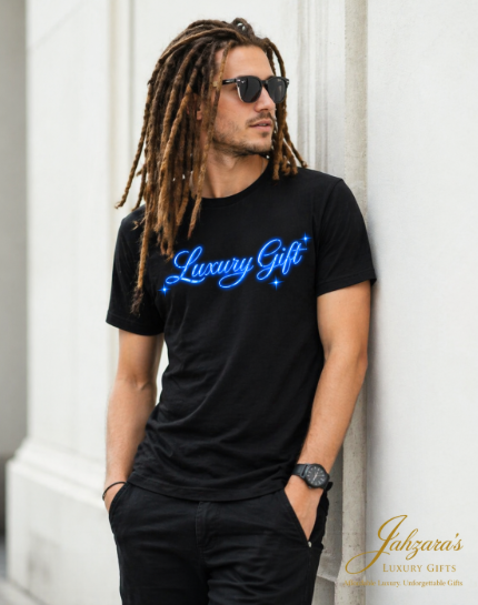 Luxury Gift Signature Tee — Ice Blue Edition