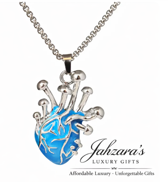Luminous Anatomical Heart Pendant Necklace — Glow in the Dark