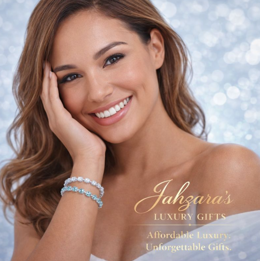 Moissanite Tennis Bracelet | 18K White Gold Plated | White or Blue-Green