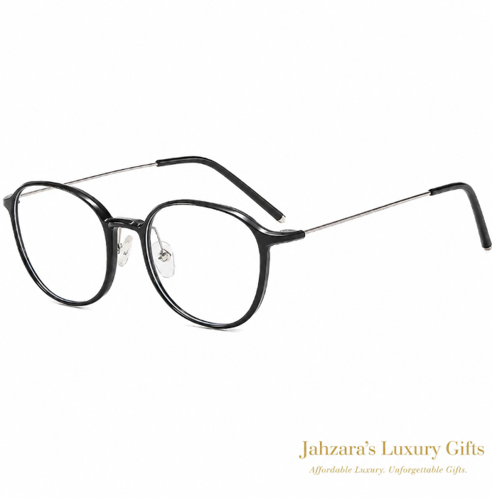 Slim Round Metal Temple Optical Glasses — IG-Style Luxury Frames for Women