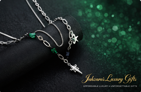 Double Layer Crossed Star Necklace | Titanium Steel | Unisex Luxury Jewelry