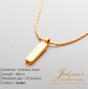 Minimalist Bar Pendant Necklace | PVD Gold & Silver | 304 Stainless Steel